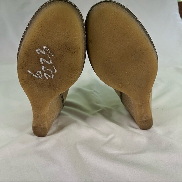 J.Crew Womens Size 7 Tan Macalister Wedge Heel Ankle Bootie Suede Boho Neutral - Picture 7 of 9